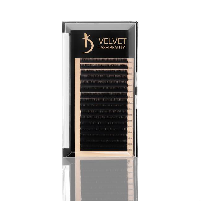 Вії для нарощування Velvet Lash Beauty 0.07 C Mix (16 рядів, довжина 6-14)